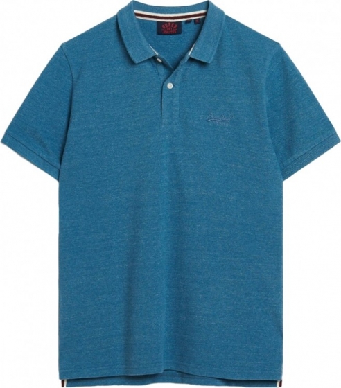 T-shirtSuperdryClassicPoloshirtMelangeBlauw