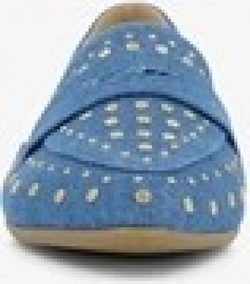 BlueBoxdamesloafersdenimmetstuds