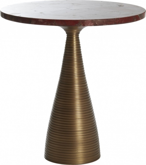 LightLivingRondeBijzettafelBahiaMarmer-RoodAntiekBrons