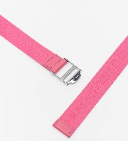 TommyJeansriemEssentialWebbinginpink