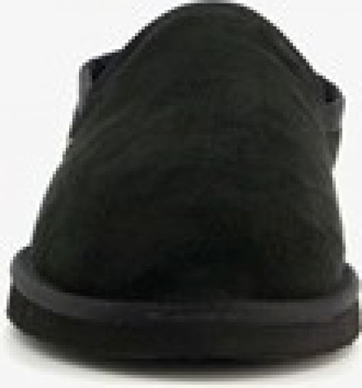 HushPuppiessuedepantoffelsmetlamsvachtzwart