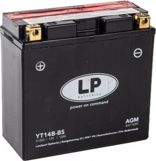 LandportLPYT14B-BS12volt12ahAGMmotoraccu51203-MALT14B-BS