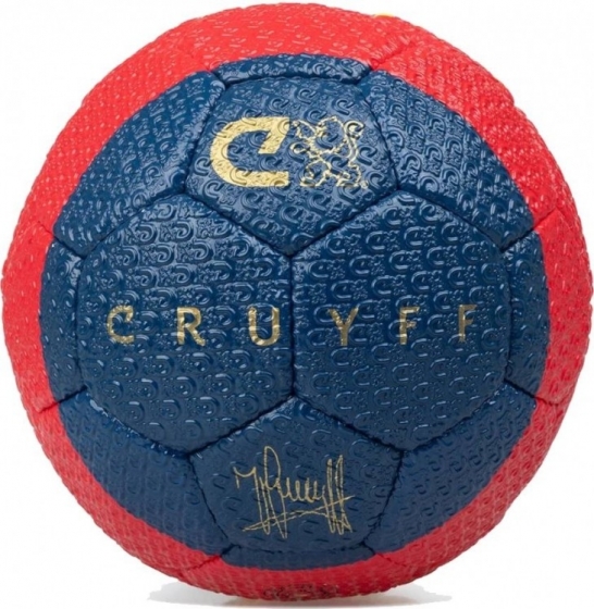 CruyffBarcelonaThuisStraatvoetbalMaat5BlauwRoodGeel