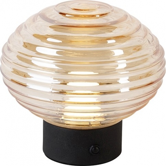 Tafellampzwartmetamberglasoplaadbaar-Lexie