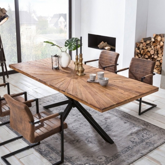 ArtistiqEettafelLatonjaTeakhout180x100cm-Zwart