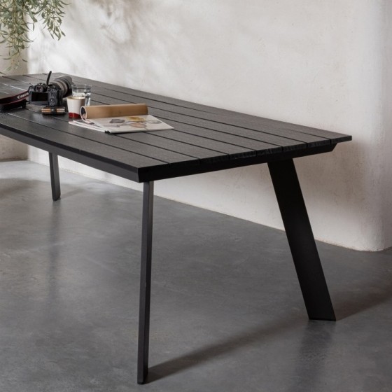 WOOODTuintafelVeerlePolywood220x100cm-Zwart