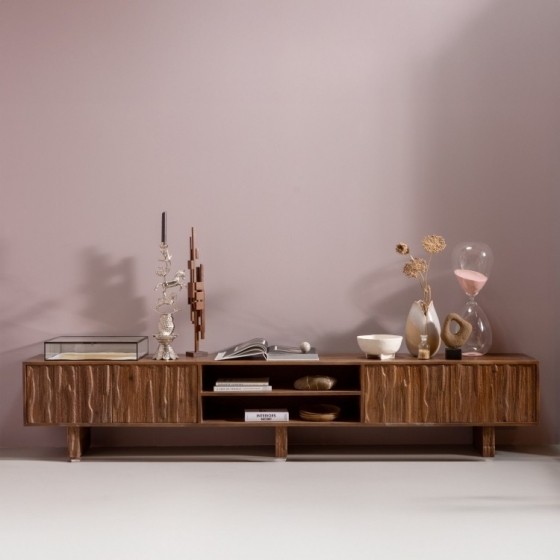 BePureHomeTV-meubelLavishMangohout240cm-Bruin