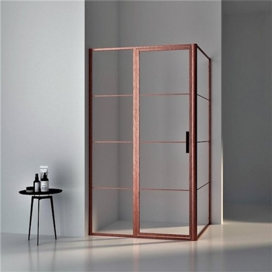 Saniclasscoloremdraaideur120x200cm8mmheldernanocoatingglasmetframegeborsteldkoperR-BC-C120-FFF