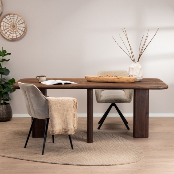 EleonoraEettafelFynnMangohout280x100cm-Bruin
