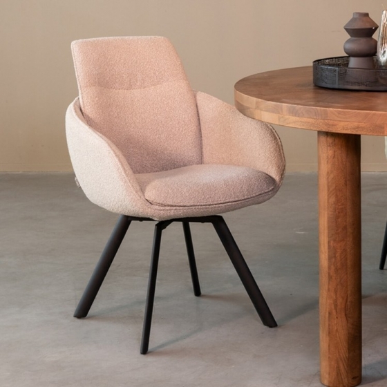 LABEL51EetkamerstoelBeautyBoucl-Naturel