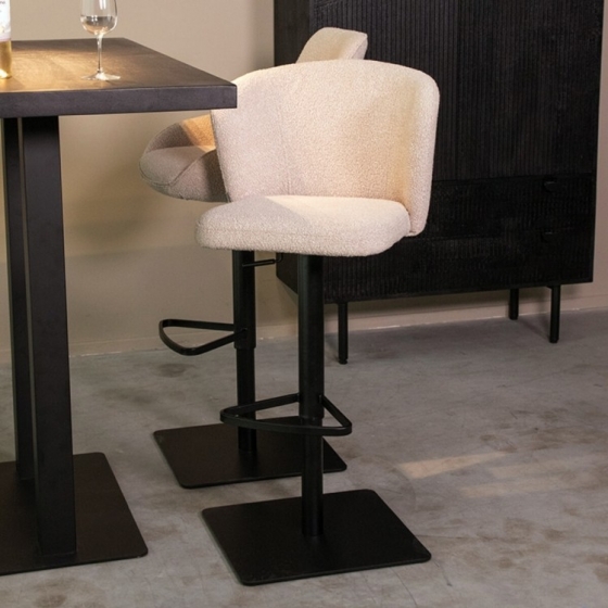 LABEL51DraaibareBarkrukWaveBoucl-Naturelzithoogte56-82cm