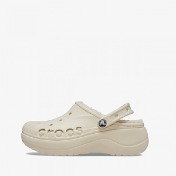 CrocsBayaPlatformLineddamesklompenbeige