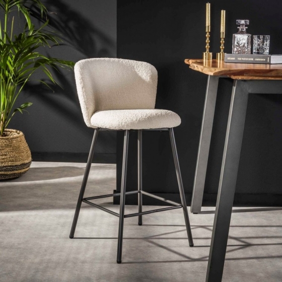 LifestyleFurnBarstoelValeenBoucl-witzithoogte69cm