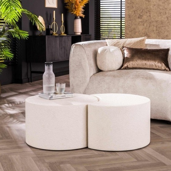 LifestyleFurnRondeSalontafelZongMarmerComposietSetvan2stuks