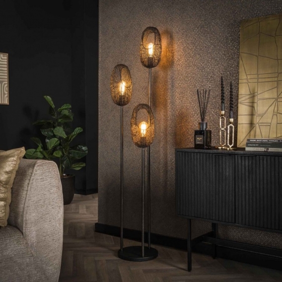LifestyleFurnVloerlampShanayWire3-lamps-Articzwart