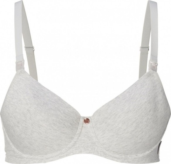 NoppiesZwangerschapsbhVoedingsbhCottonComfortGreyMelange