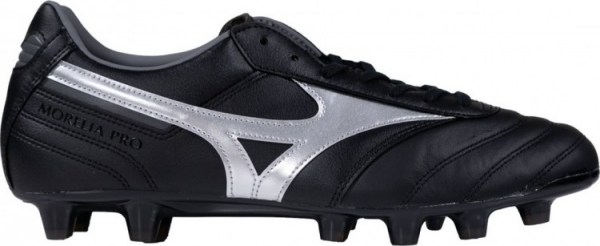 MizunoMoreliaIIProGrasVoetbalschoenenFGZwartZilver