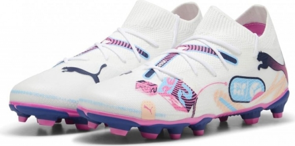 PUMAFuture7MatchGrasKunstgrasVoetbalschoenenMGKidsWitBlauwRoze