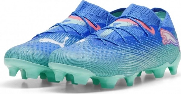 PUMAFuture7UltimateLowGrasKunstgrasVoetbalschoenenMGBlauwTurquoiseWit