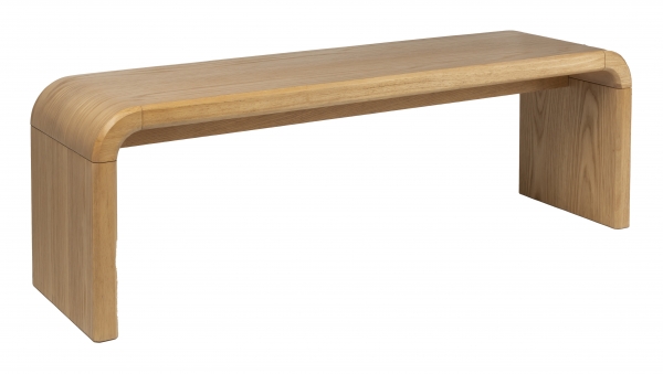 ZuiverEetkamerbankBraveEikenenrubberhout140cm-Bruin