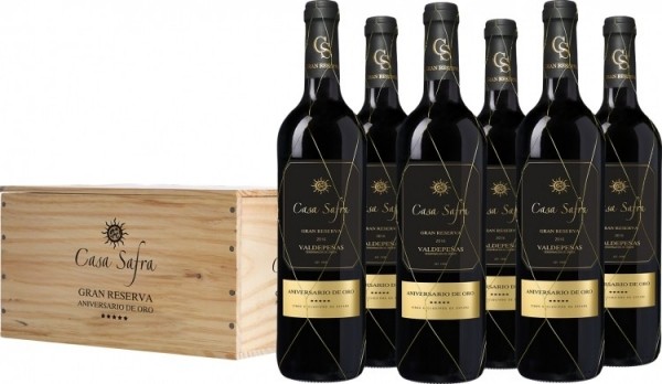 CasaSafraGranReservaAniversariodeOroinluxewijnkist