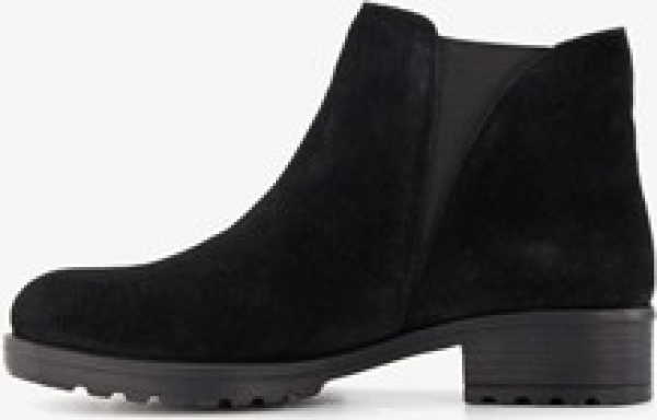 Harpersuededamesenkellaarsjeslagehakzwart