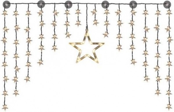 Kerststerrengordijn-90LEDs-InclusiefGroteSter