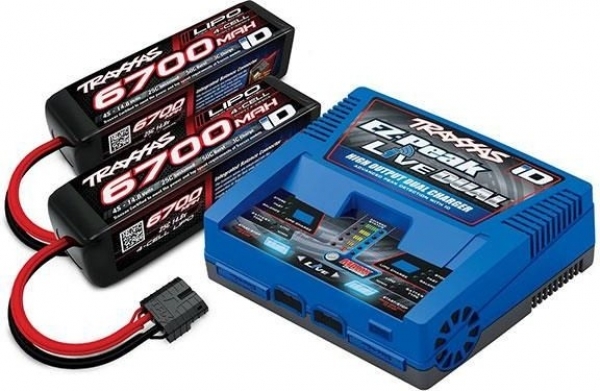 Traxxas8Sset2X2890X148V6700mAhLiPo1X2973DualIDcharger