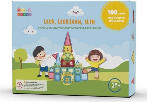 GladiMagnetischSpeelgoed-MagneticTiles-100stuks