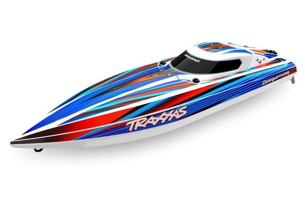 TraxxasDisruptor4SHigh-PerformanceBrushlessBoot-Blauw
