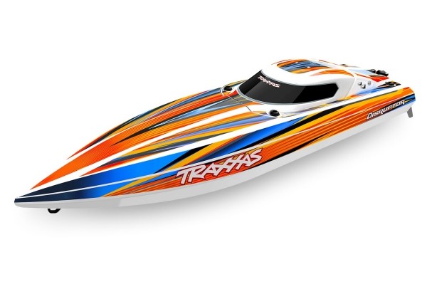 TraxxasDisruptor4SHigh-PerformanceBrushlessBoot-Oranje