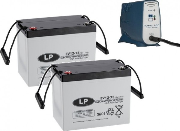 LandportLP2xEV12-75accus12volt75ahAvenaacculader24v8A