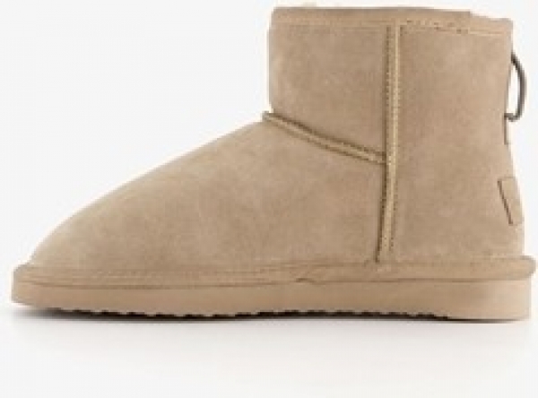 HushPuppiesgevoerdesuedeenkellaarsjesbeige