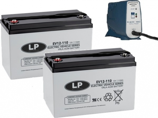 LandportLP2xEV12-110accus12volt110ahAvenaacculader24v12A