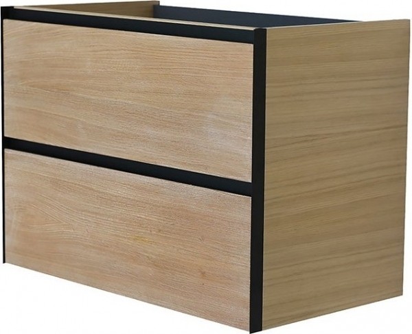 ToiletmeubelOnderkastLotus80x58x452cmMDFNaturelEikMatZwartSoftcloseGreeploos