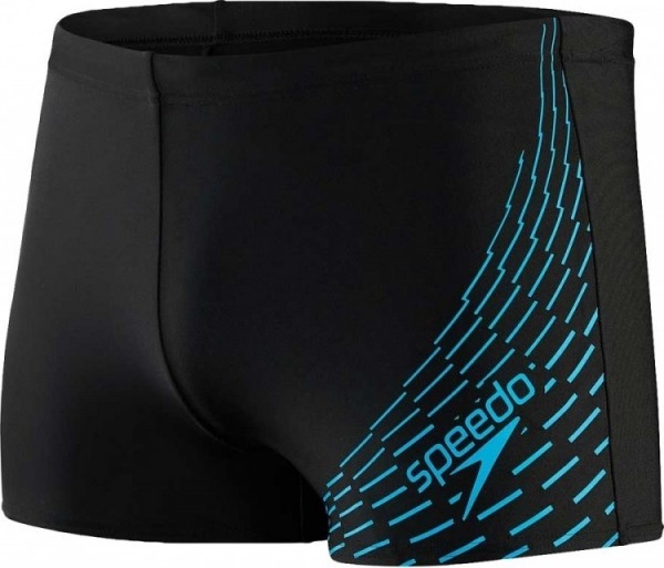 Speedo-EcoAquashort-MedleyLogo-Zwart-Blauw
