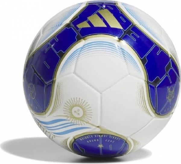 adidasMessiMiniVoetbalMaat1WitBlauwGoud
