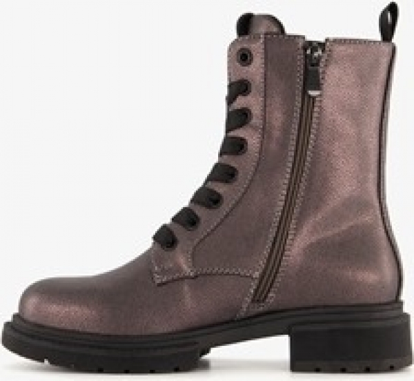 HushPuppiesdamesmetallicveterbootsgrijs