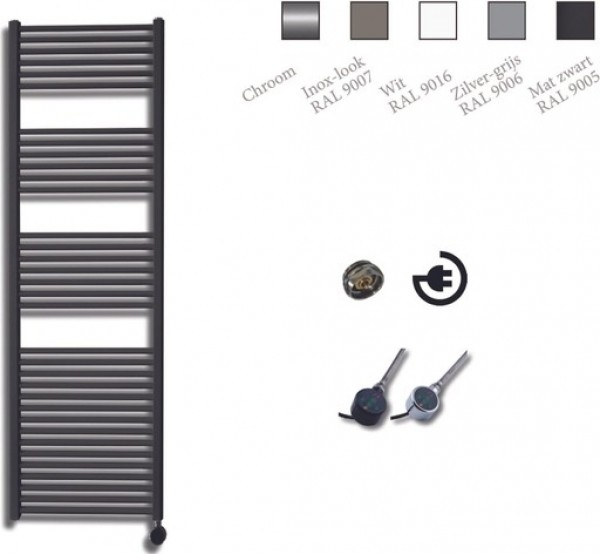 SanicareElektrischeDesignRadiator-172x45cm-920Watt-thermostaatzwartrechtsonder-zwartmatHRAEZ451720A