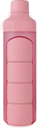 YOSBottleWaterflesMetPillendoos-Roze