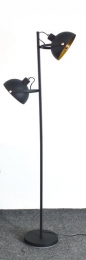 ArrasIndustrieelDesignVloerlamp2-LichtsGoudZwart