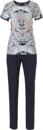 Pastunettepyjamablauwrozepatroon