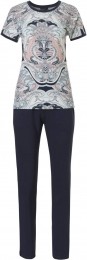 Pastunettepyjamablauwrozepatroon